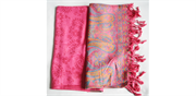 Pashmina coral med mønster, halstørklæde, tørklæde, sjal, dug, tæppe. Fås hos Love UR Home.